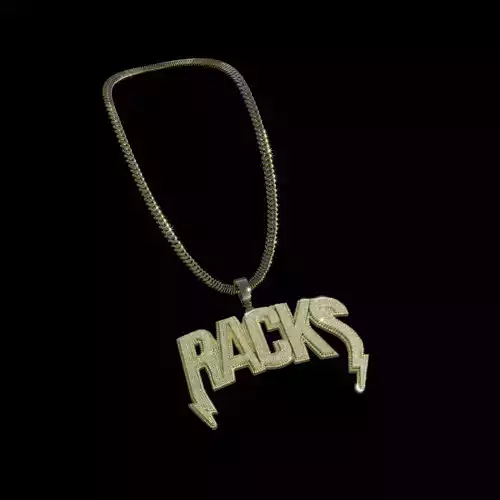 Racks Gold Chain Pendant 3D Model
