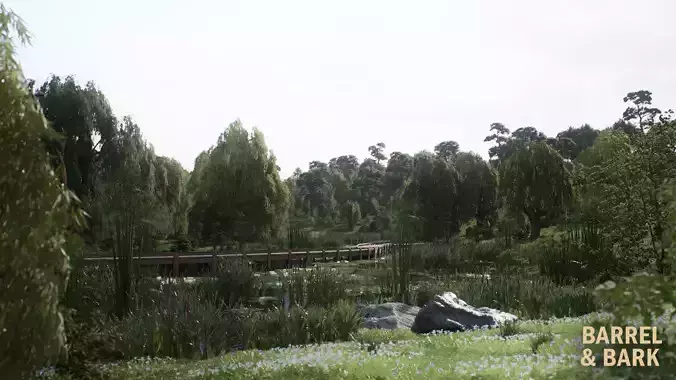 Willow Lake Biome Environment Low-poly 3D model