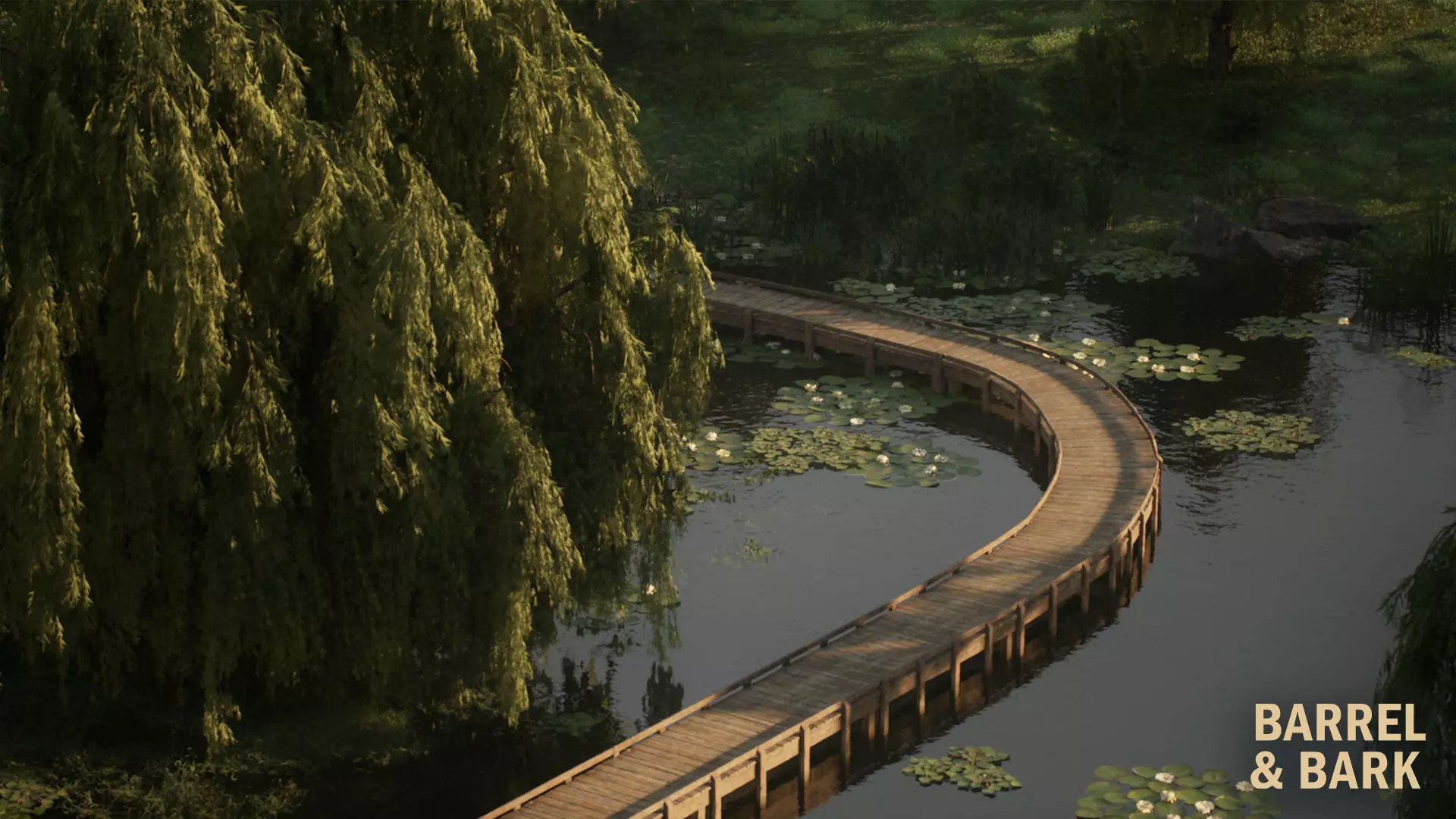 Willow Lake Biome Environment Low-poly 3D model_22