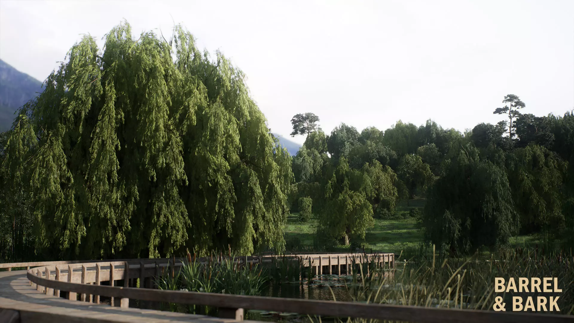 Willow Lake Biome Environment Low-poly 3D model_6