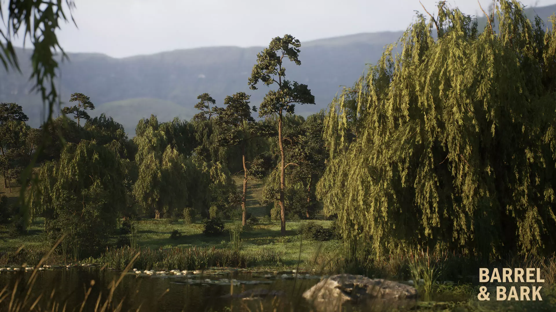 Willow Lake Biome Environment Low-poly 3D model_21