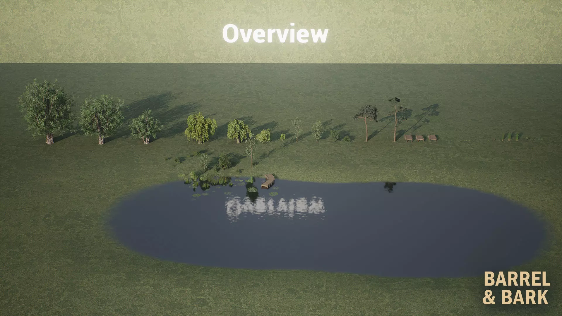 Willow Lake Biome Environment Low-poly 3D model_30