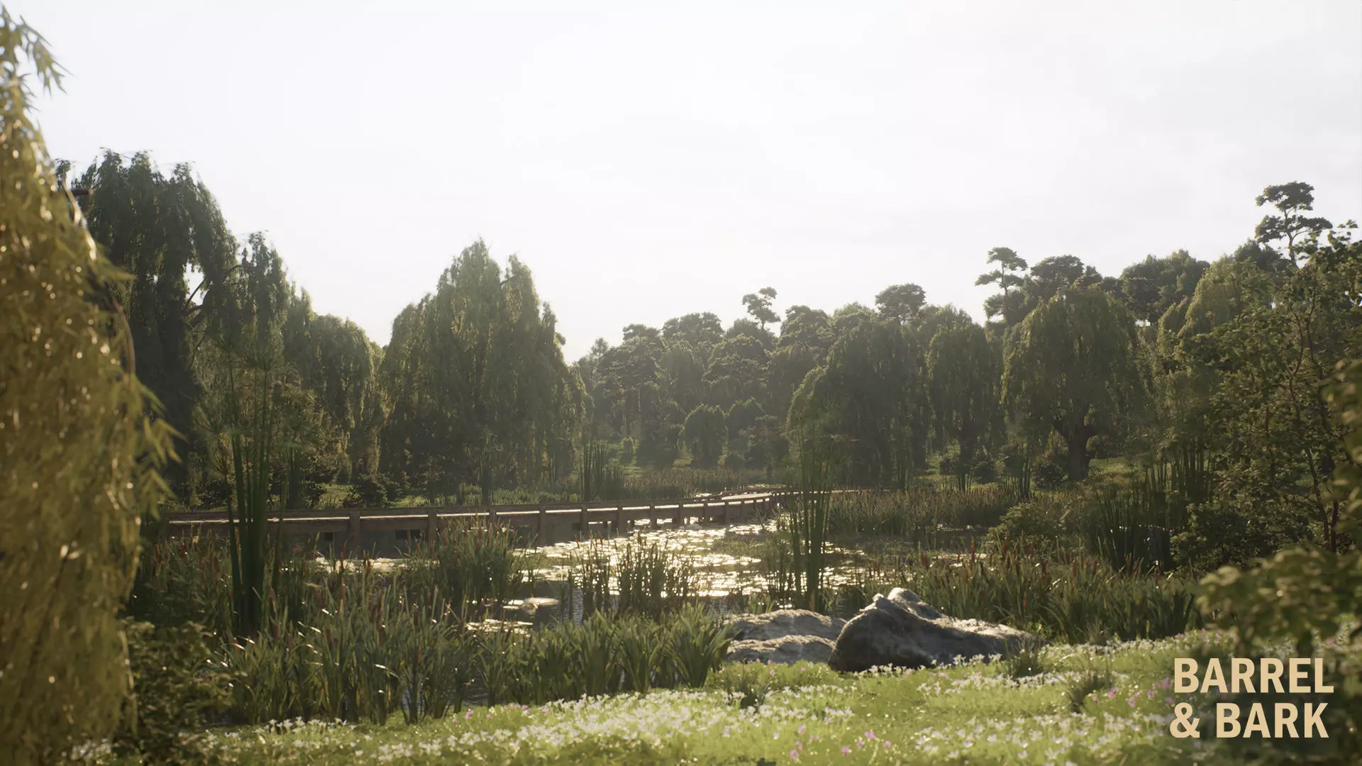 Willow Lake Biome Environment Low-poly 3D model_16