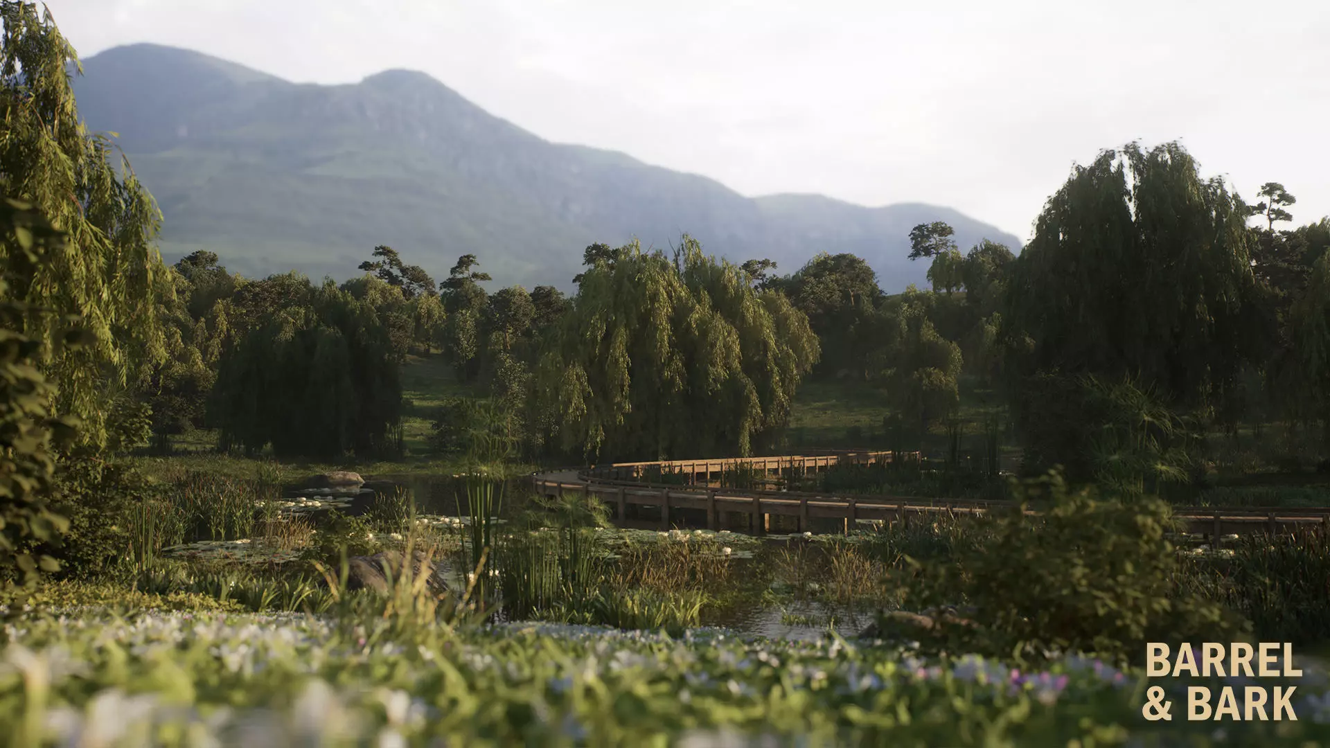 Willow Lake Biome Environment Low-poly 3D model_18