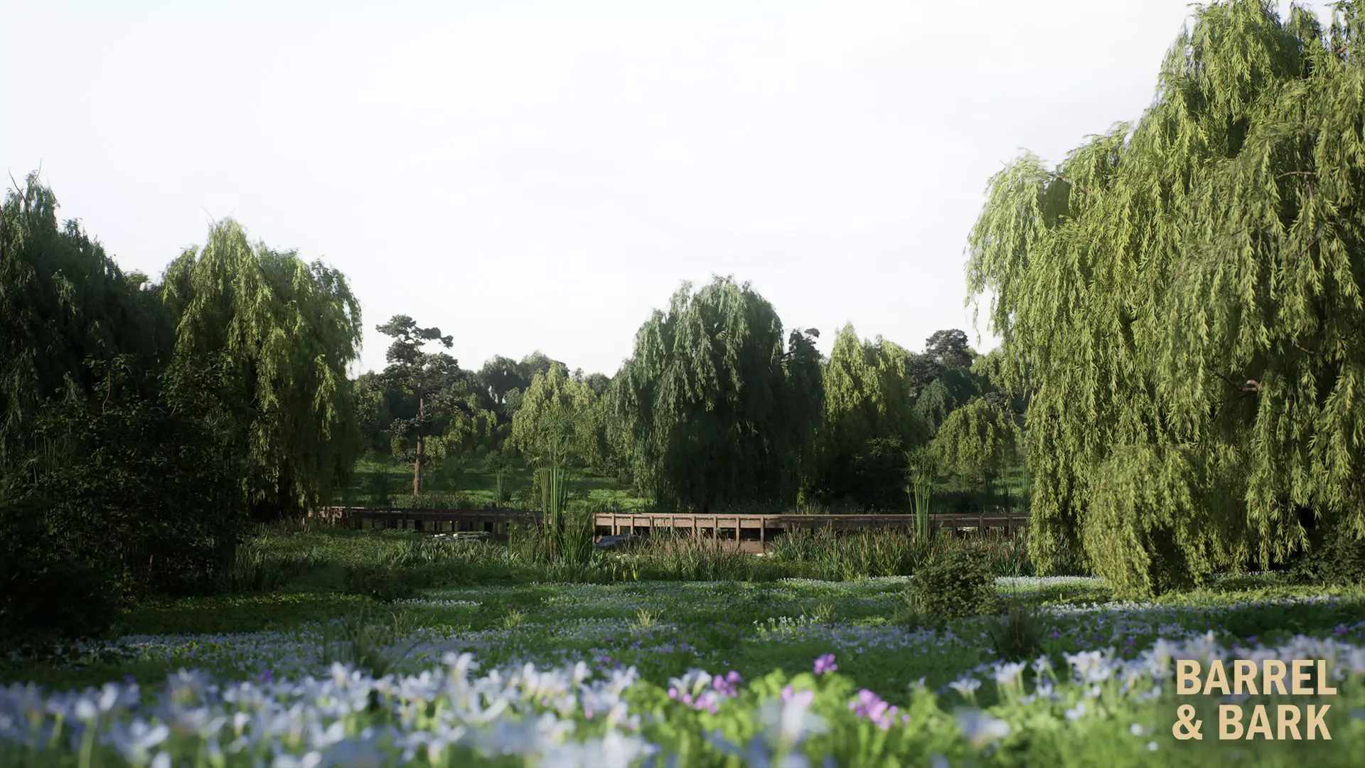 Willow Lake Biome Environment Low-poly 3D model_15