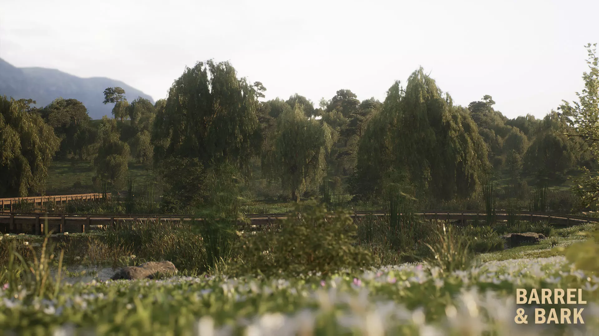 Willow Lake Biome Environment Low-poly 3D model_17