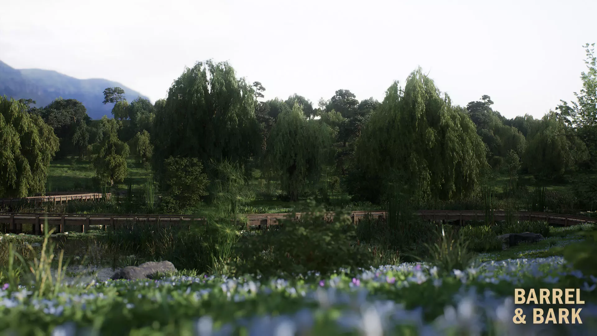 Willow Lake Biome Environment Low-poly 3D model_3