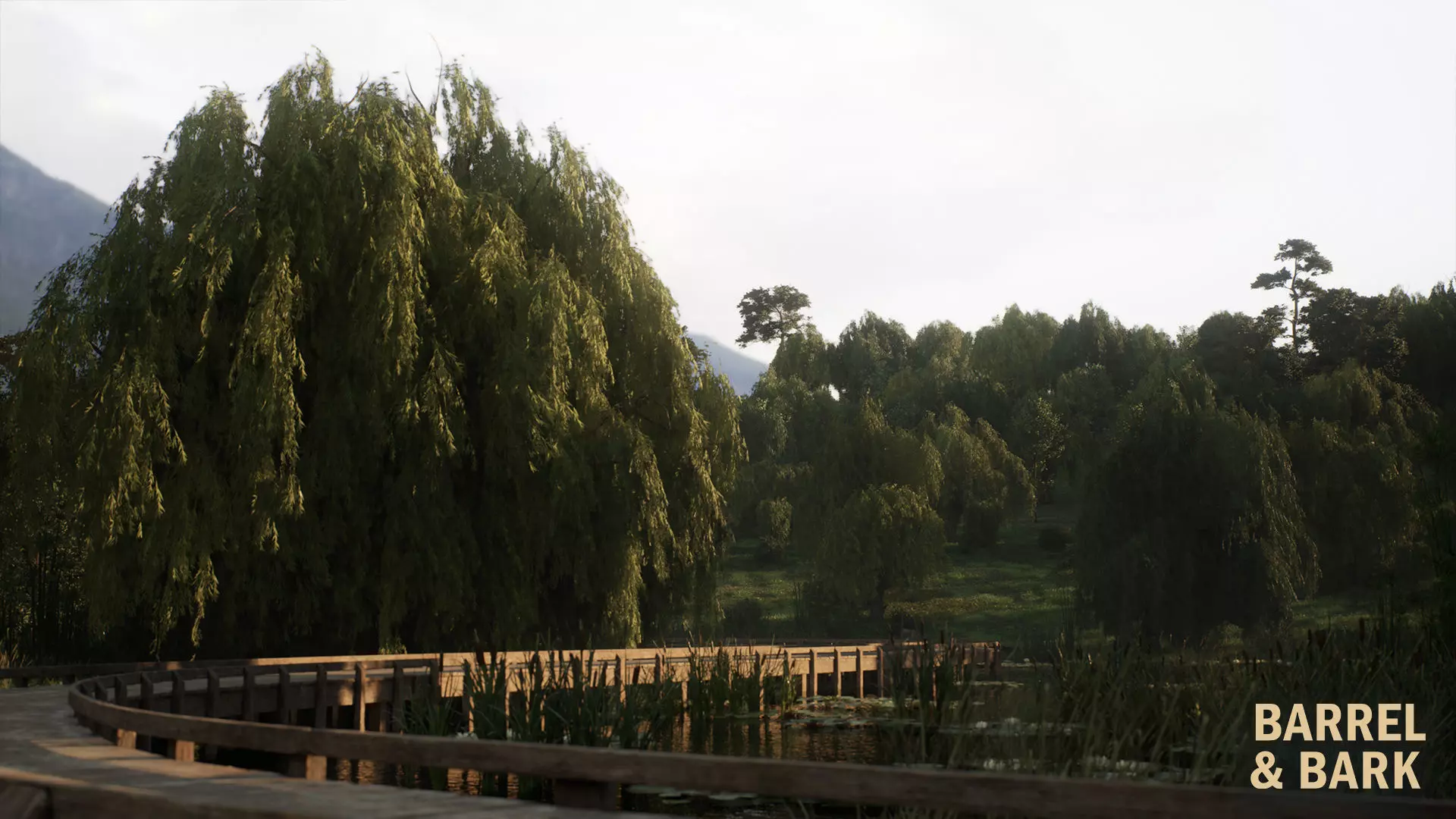 Willow Lake Biome Environment Low-poly 3D model_20