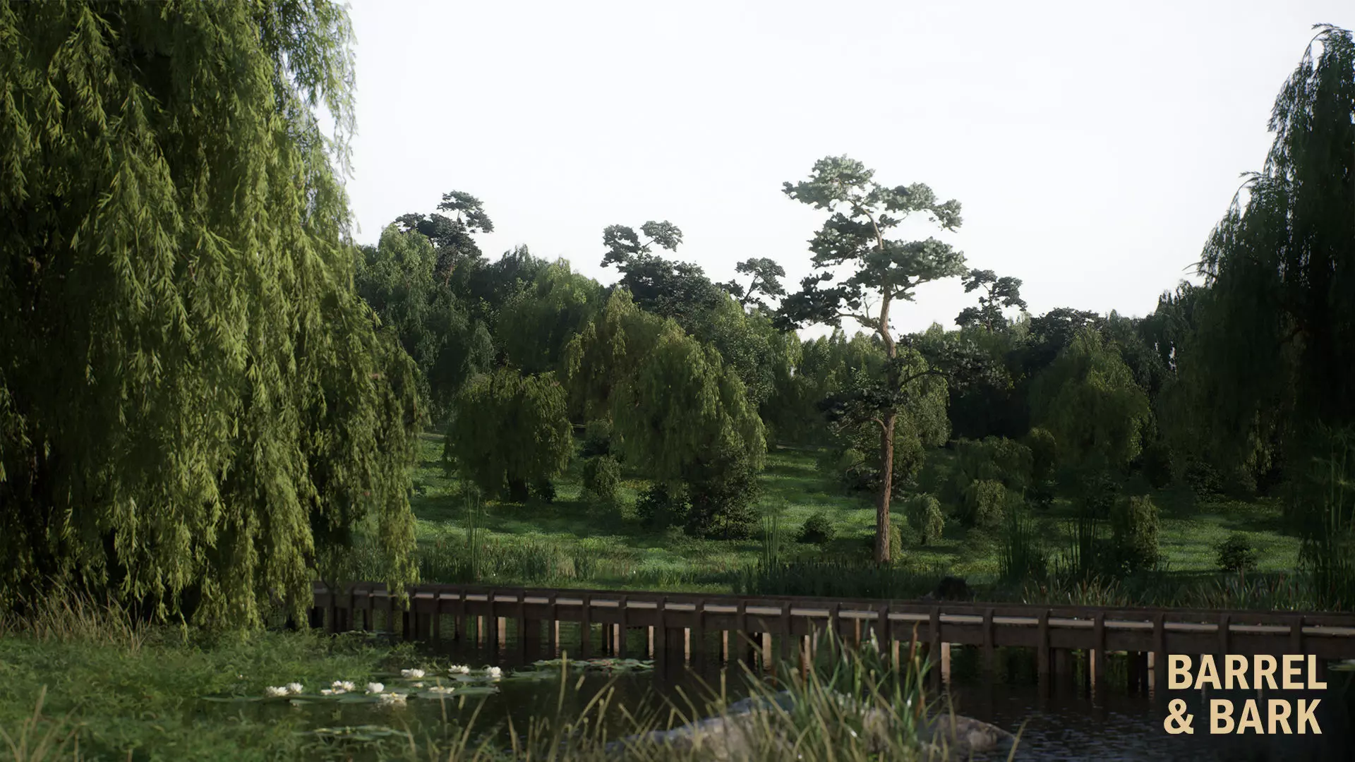 Willow Lake Biome Environment Low-poly 3D model_5