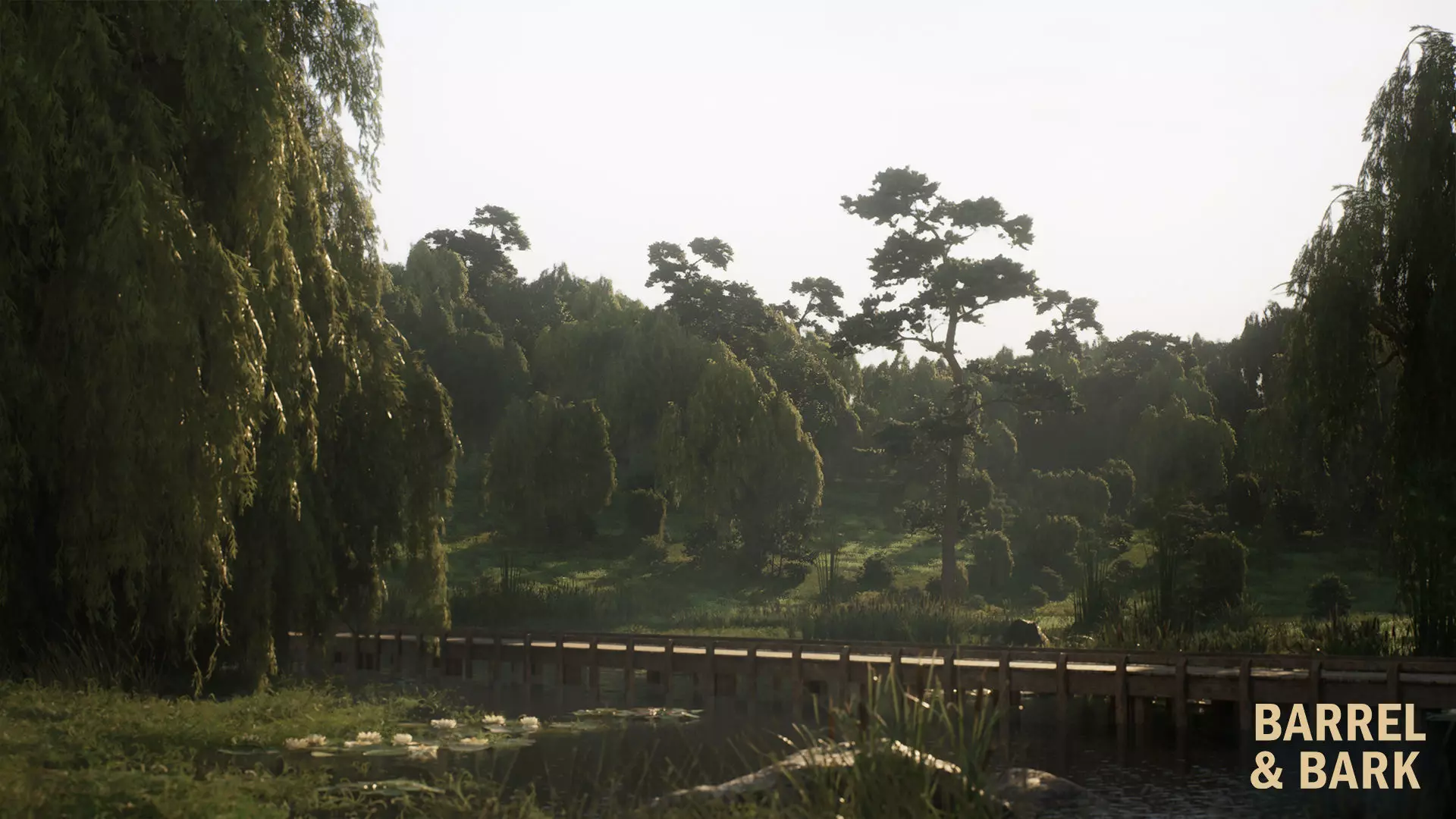 Willow Lake Biome Environment Low-poly 3D model_19