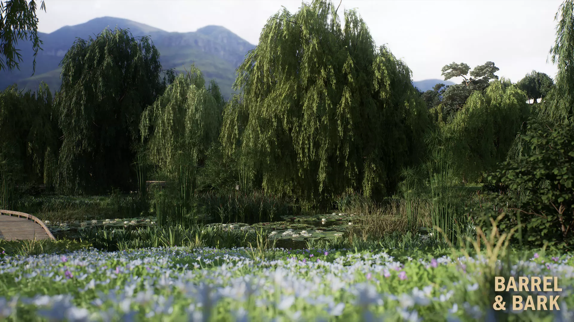 Willow Lake Biome Environment Low-poly 3D model_11