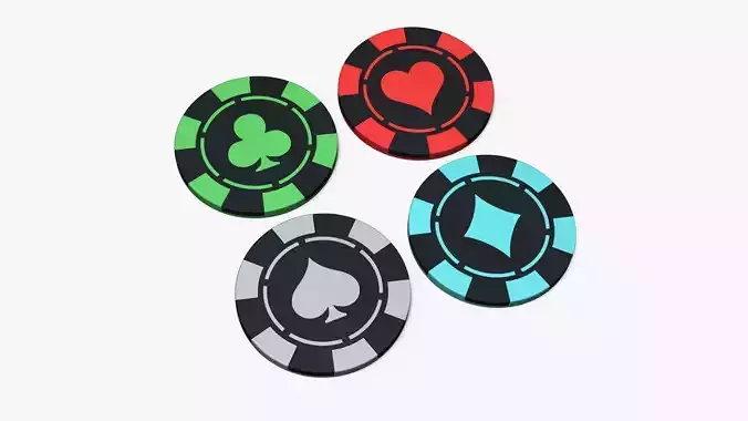 04 Poker Chips Kit - Dual Color - Easy to Print 3D print model