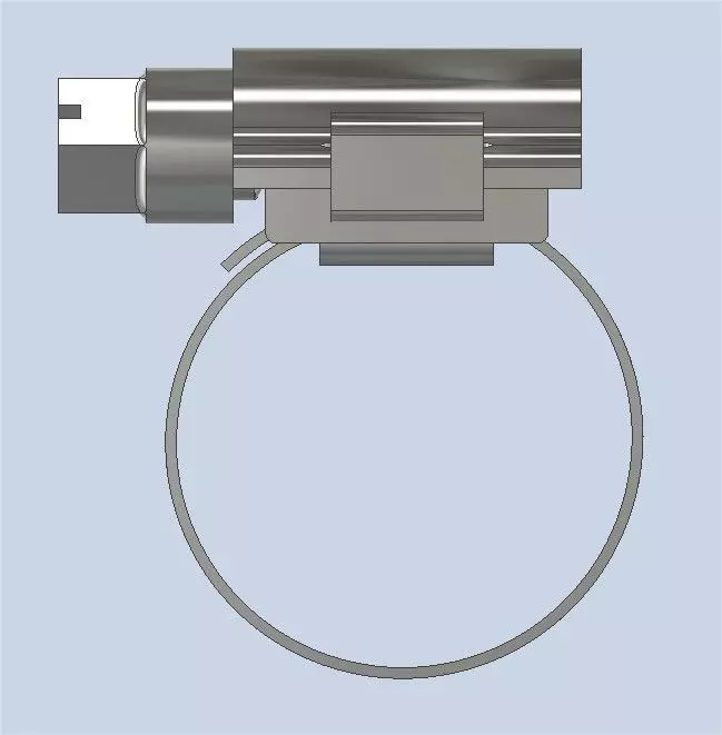 Metal clamp 13x19mm 3D model_2