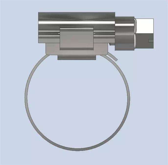 Metal clamp 13x19mm 3D model_4