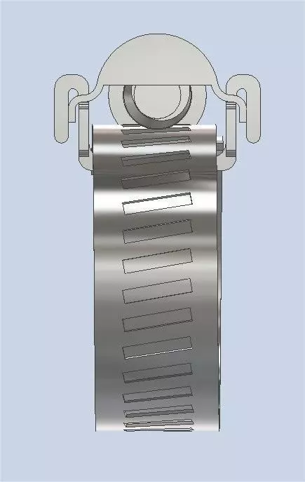 Metal clamp 13x19mm 3D model_3