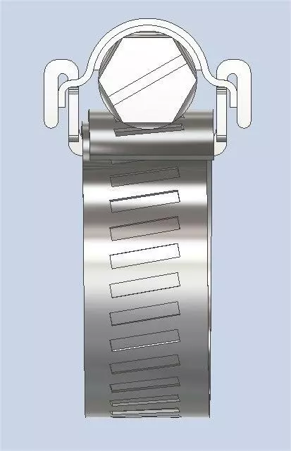 Metal clamp 13x19mm 3D model_5