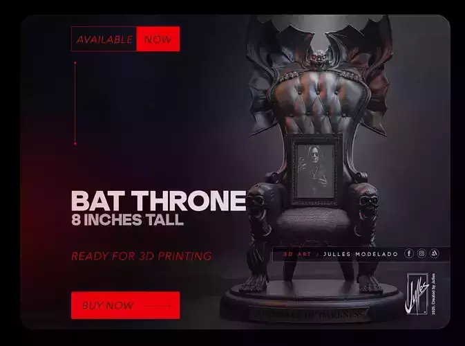 Ozzy Osbourne Bat Throne 3D print model