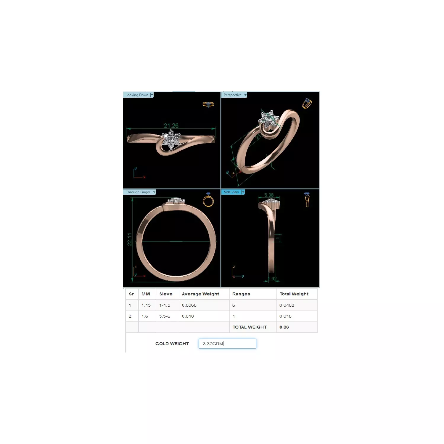 Women Ring Render 3dm STL MTL SLC JCD OBJ FBX Details 3D print model_14