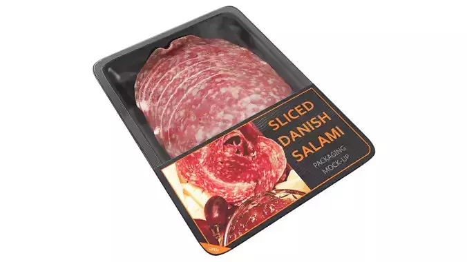 Danish Salami sliced in packaging