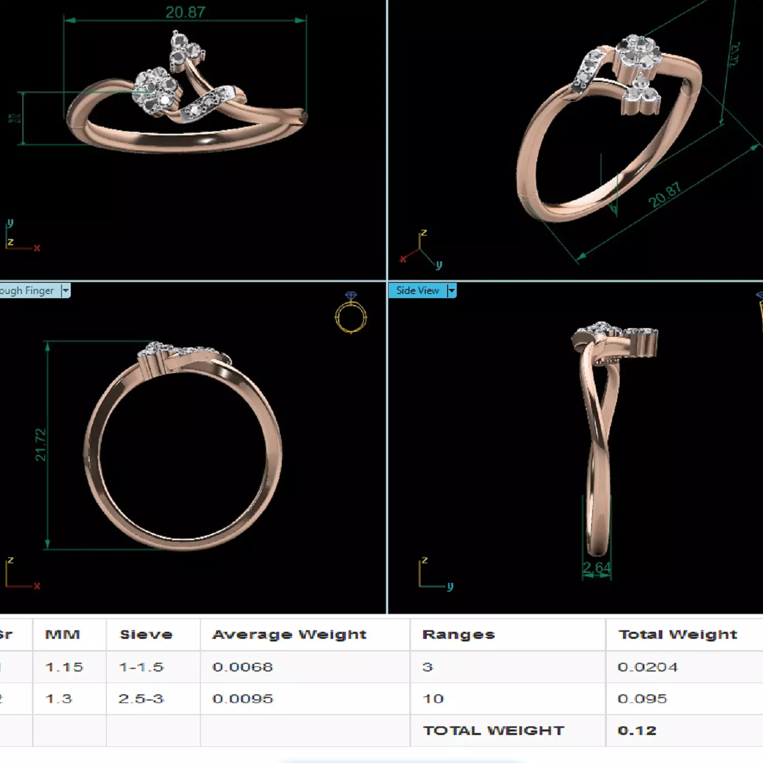 Women Ring Render 3dm STL MTL SLC JCD OBJ FBX Details 3D print model_24