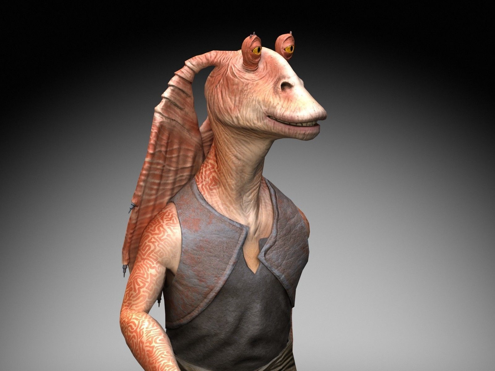 Star Wars Jar Jar Binks 3D model_1