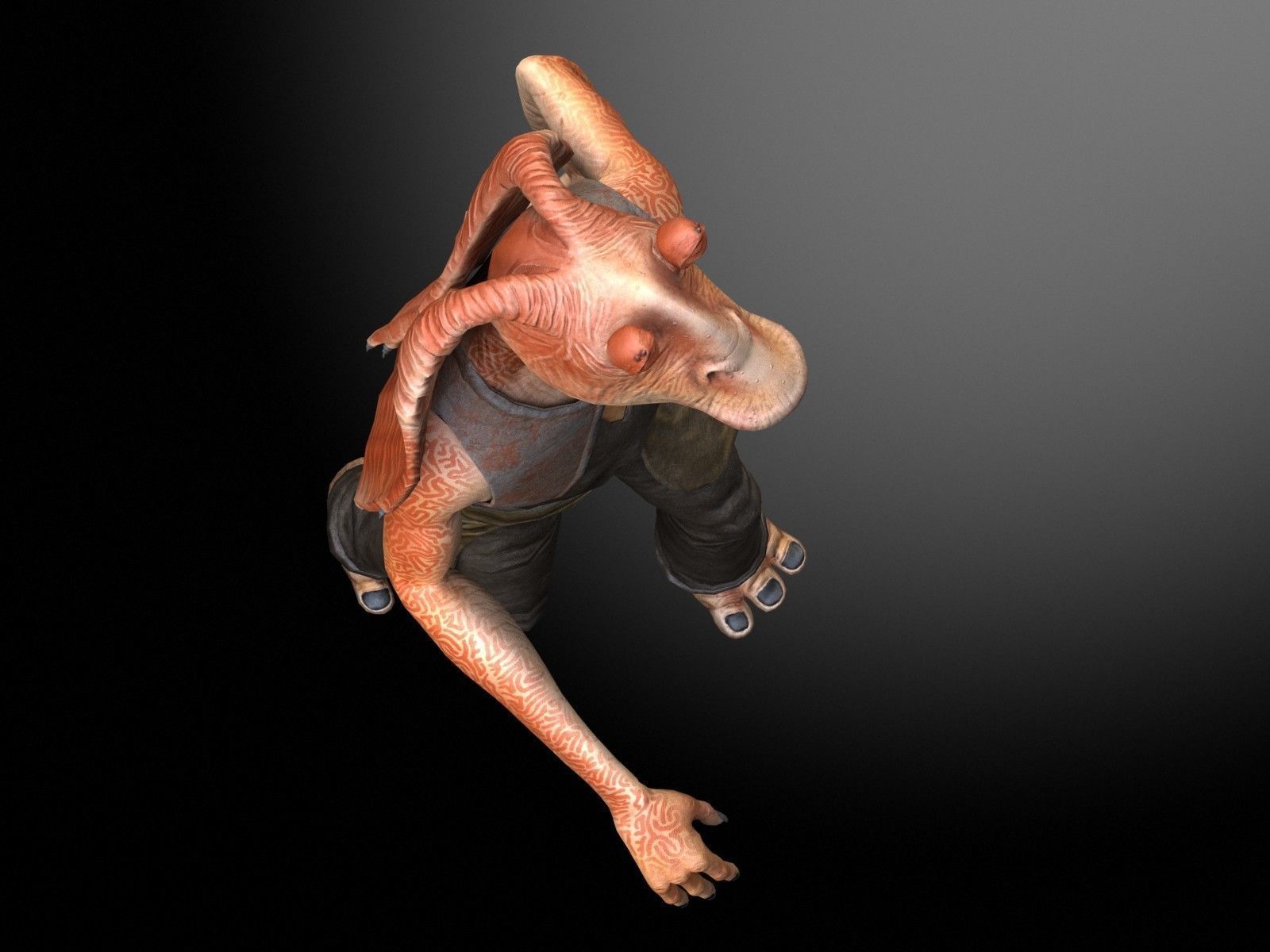 Star Wars Jar Jar Binks 3D model_8