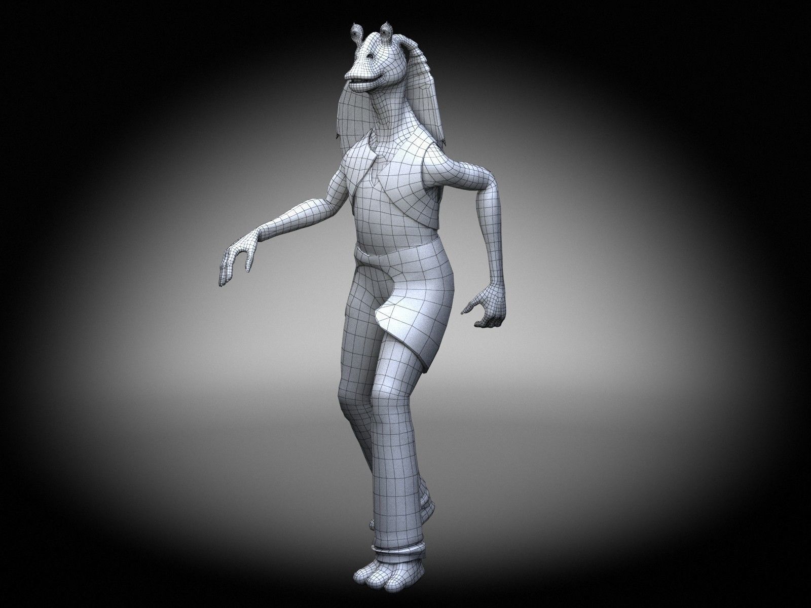 Star Wars Jar Jar Binks 3D model_13
