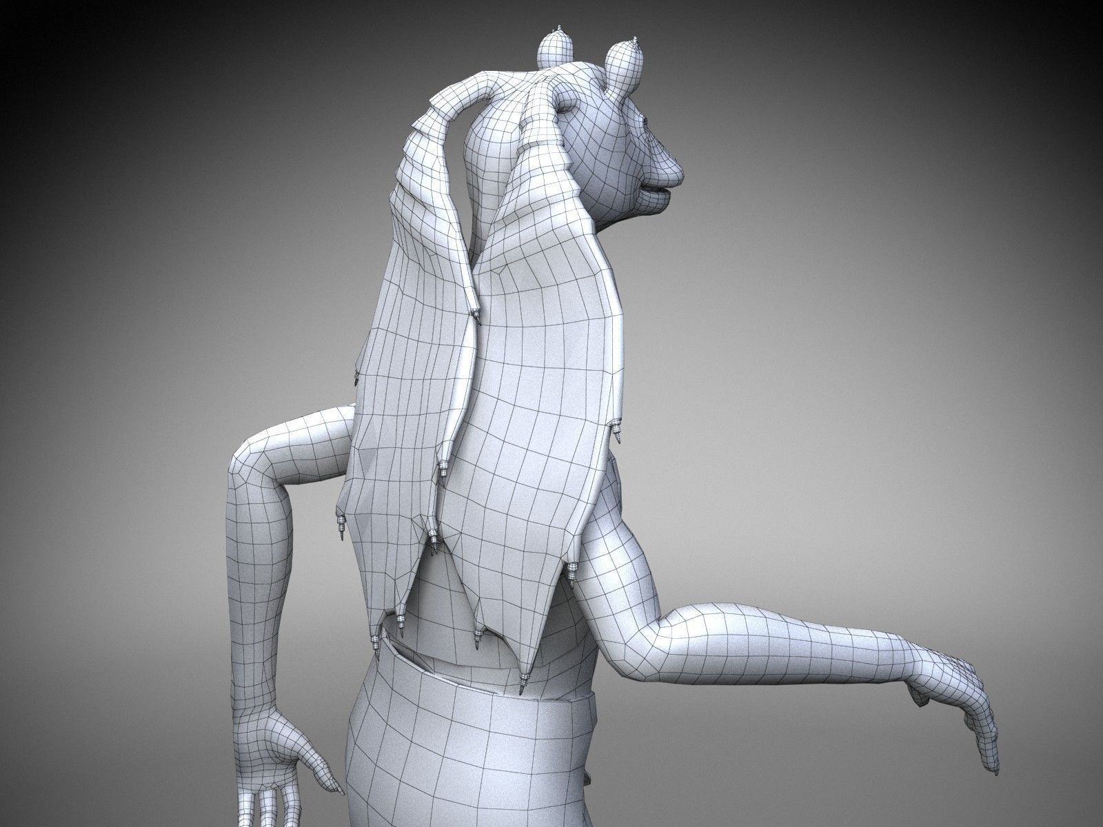 Star Wars Jar Jar Binks 3D model_16