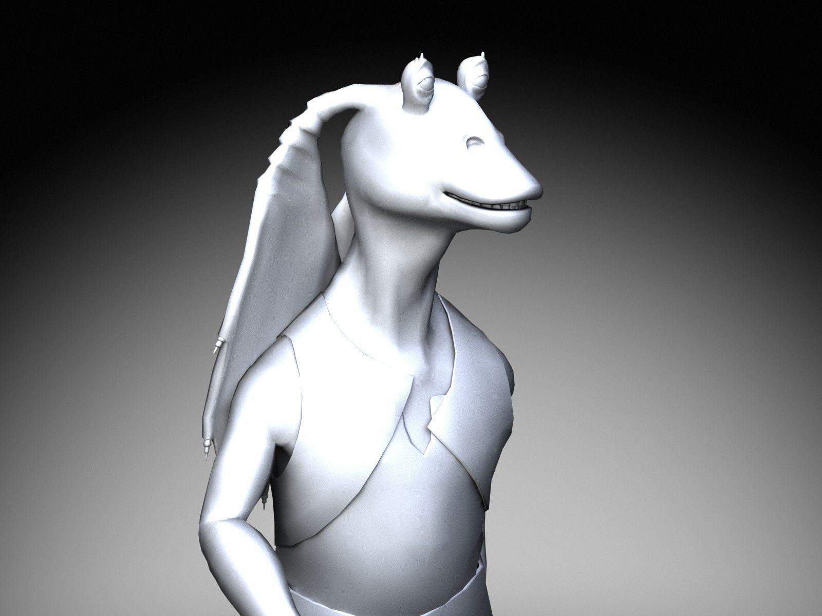 Star Wars Jar Jar Binks 3D model_11