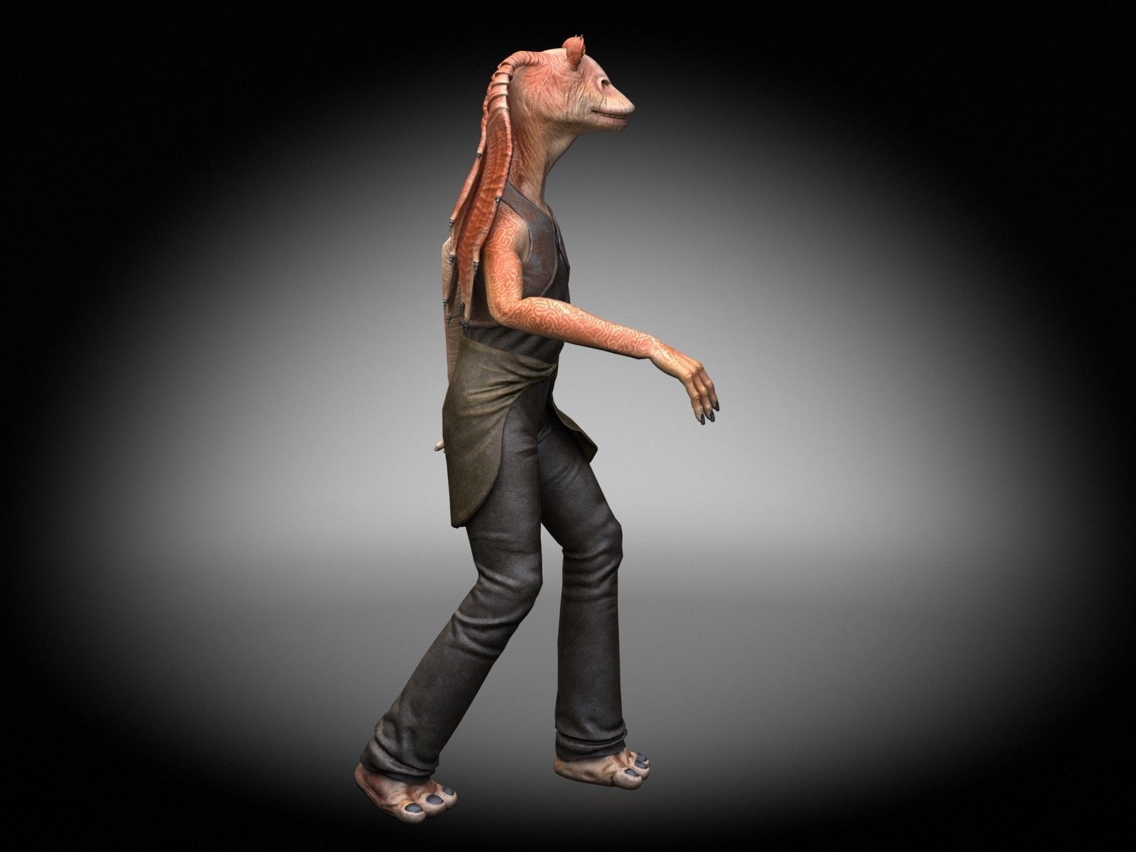 Star Wars Jar Jar Binks 3D model_7