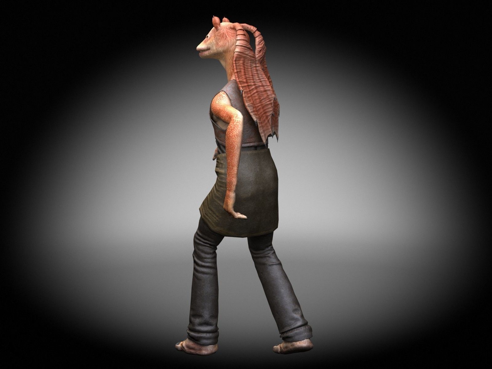 Star Wars Jar Jar Binks 3D model_3