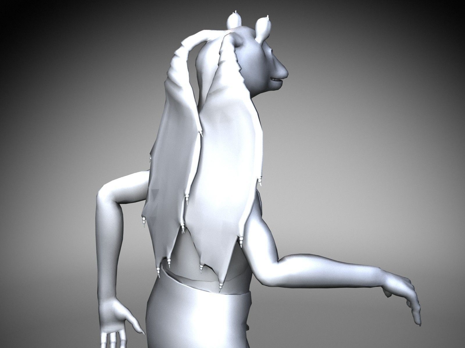 Star Wars Jar Jar Binks 3D model_12
