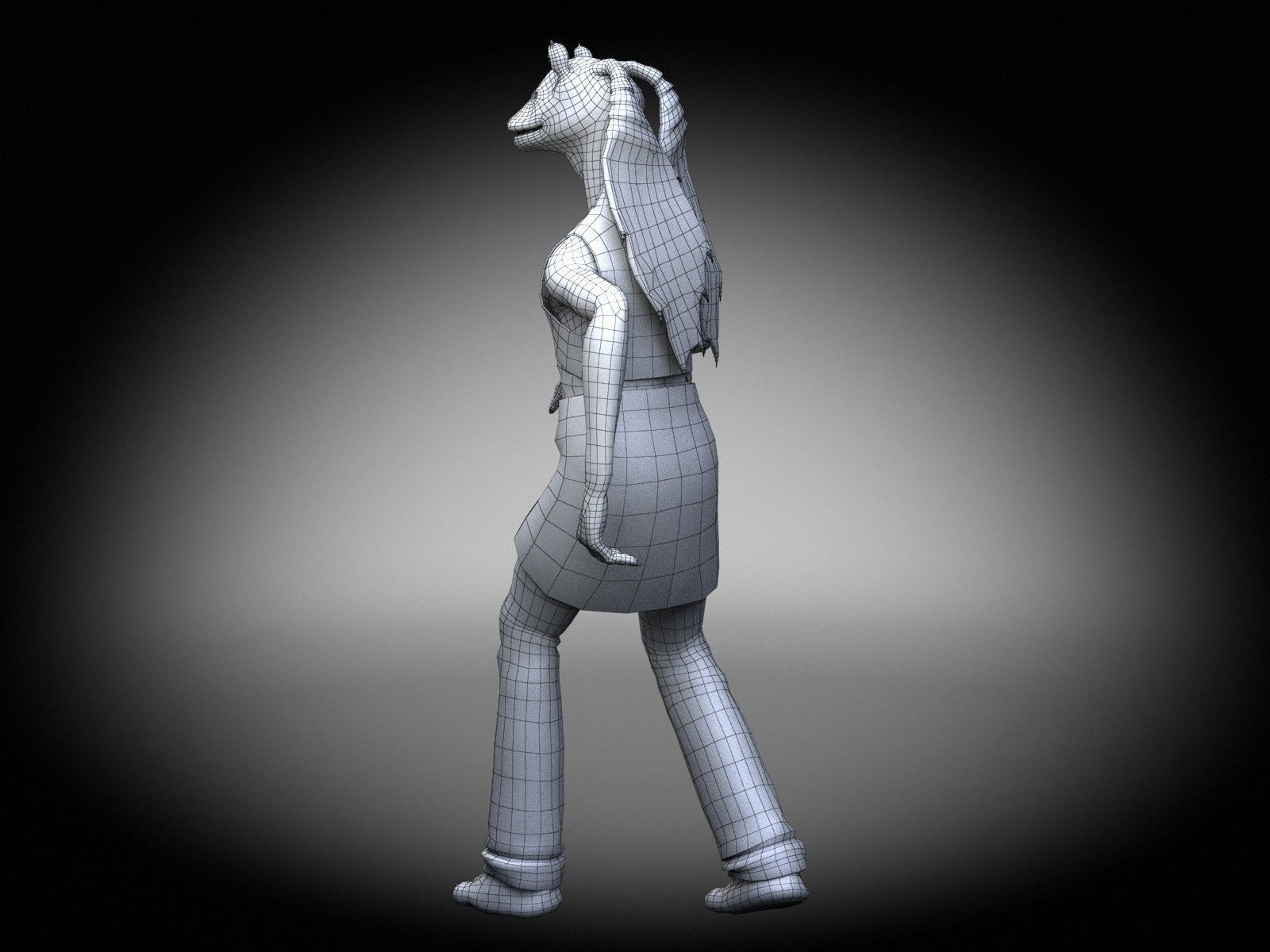 Star Wars Jar Jar Binks 3D model_14