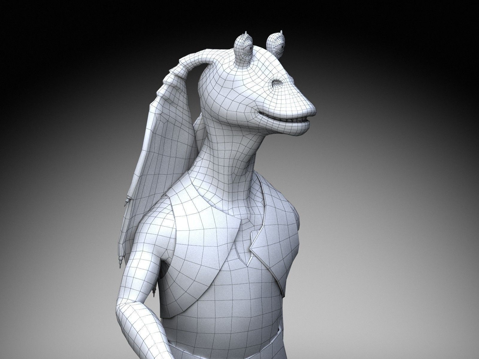 Star Wars Jar Jar Binks 3D model_15
