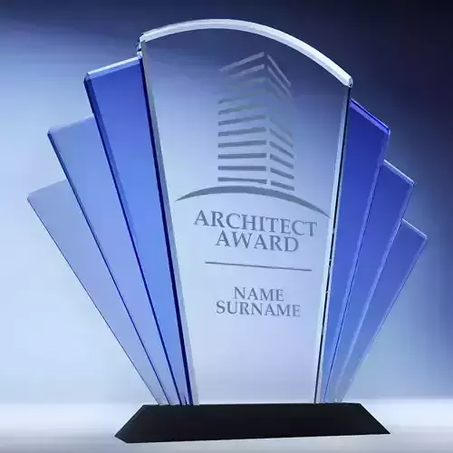 Trophy award cup 01 low poly