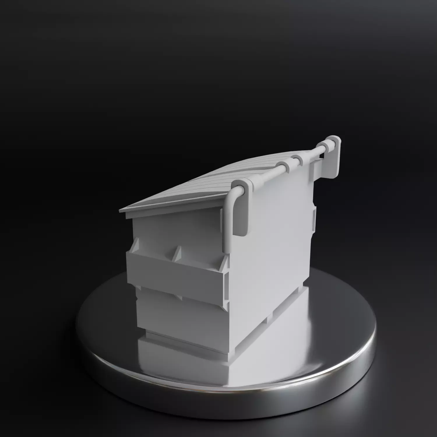 Trash container 3D print model_1