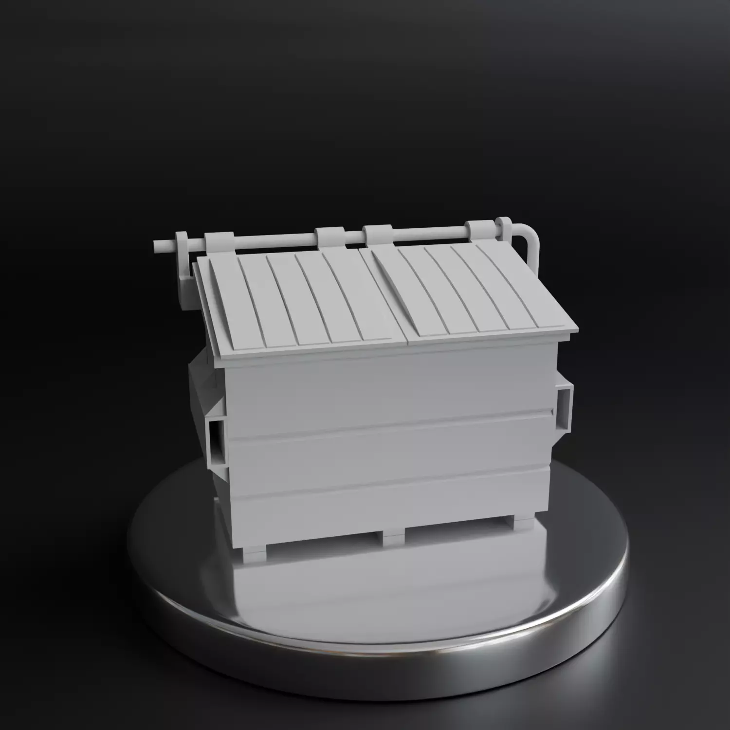 Trash container 3D print model_0