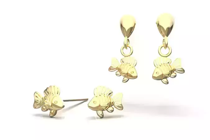 Oceanic Animal Stud and Dangling Earring Pack - Lionfish