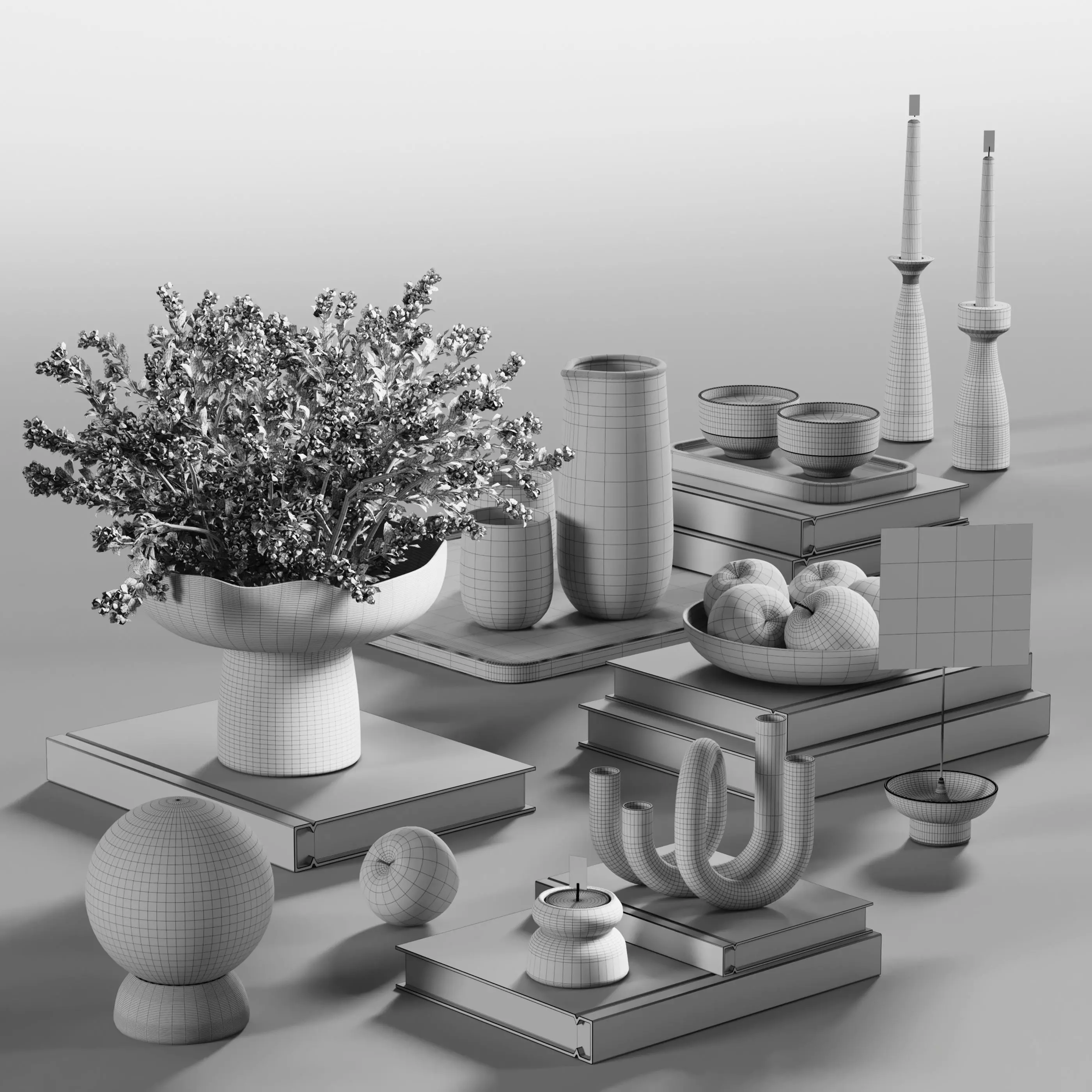 Decorative Set 40 3D model_6