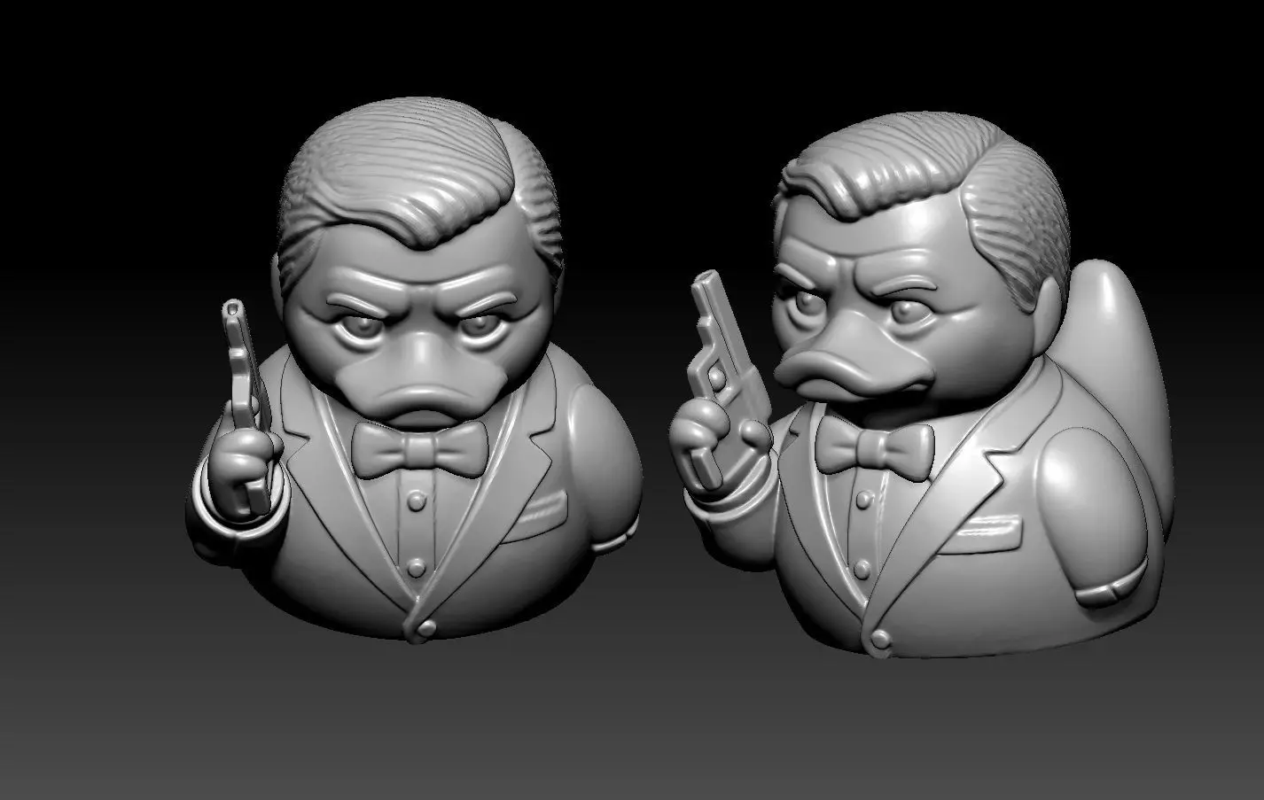 Rubber Duck - Jame bond statue - 3d print 3D print model_1