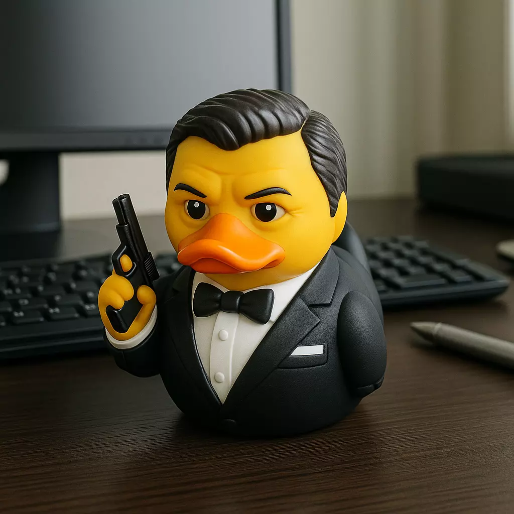 Rubber Duck - Jame bond statue - 3d print 3D print model_0