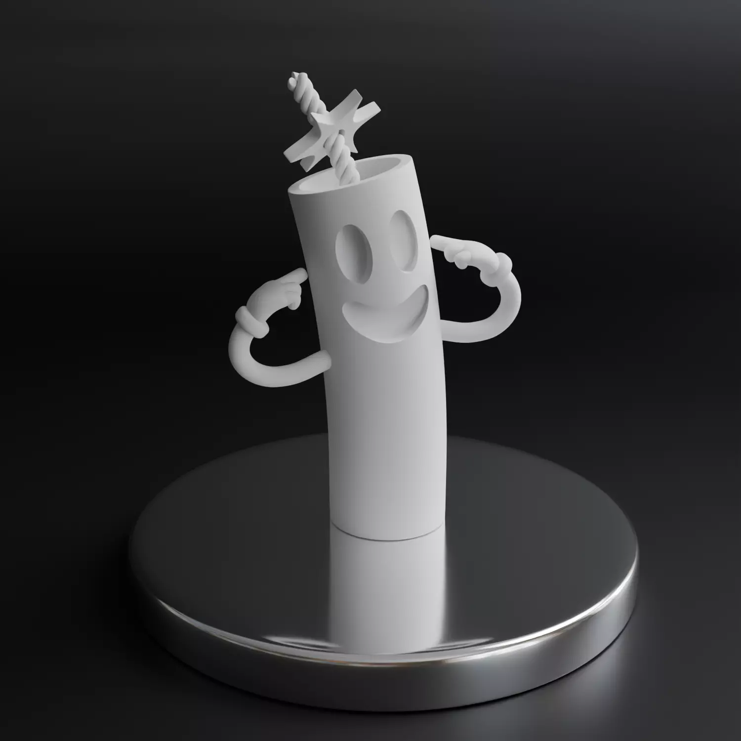 Cartoon dynamite 3D print model_0