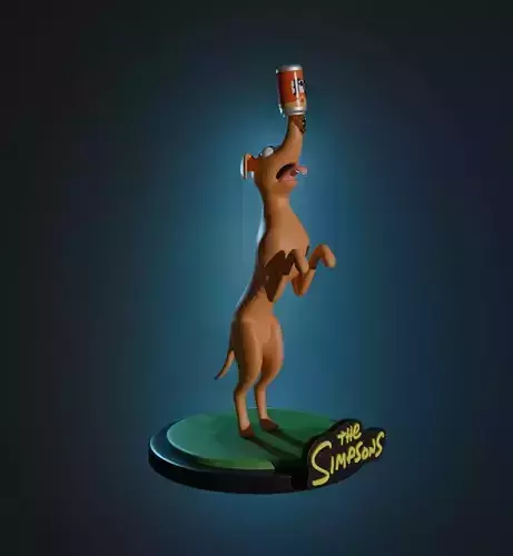 SANTA LITTLE HELPER - THE SIMPSONS 3D print model