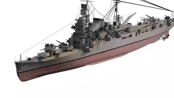 IMPERIAL JAPANESE NAVY 1940s TONE CLASS 3D model