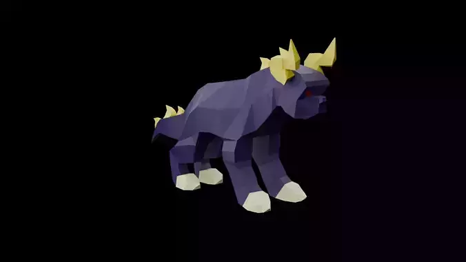 Low Poly Dog Monster