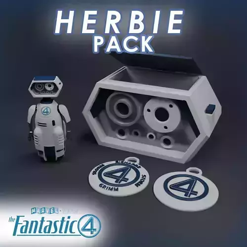 Herbie Pack Fantastic Four Figure Vessel Head Keychains
