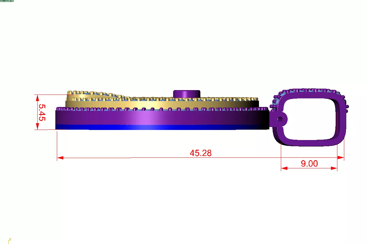 Smilee Diamond Pendant 3D print model 3D print model_9