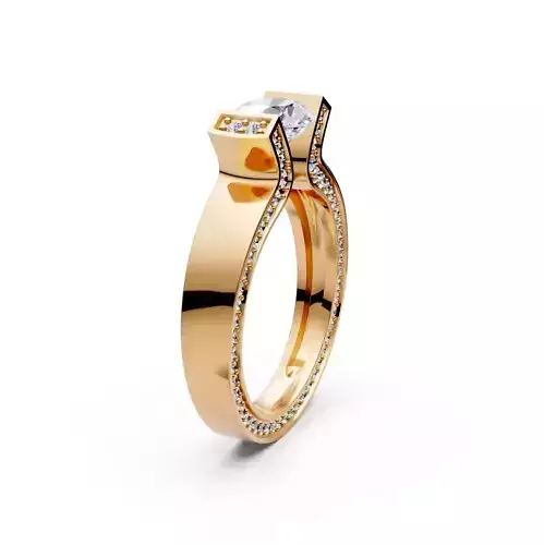 Moonlit Grace  The Silver Halo Engagement Ring