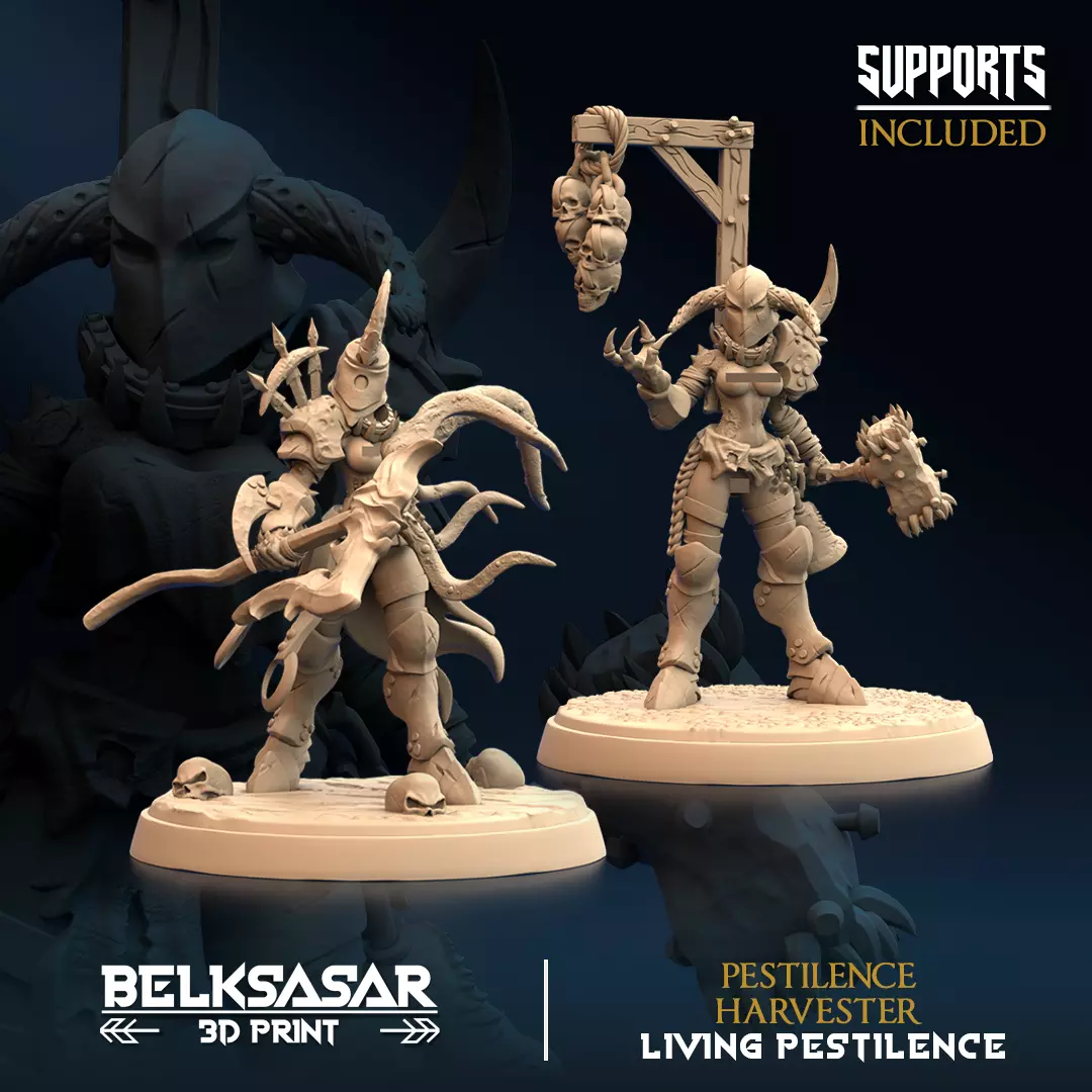 Pestilence Harvester Nude Set x2 3D print model_0