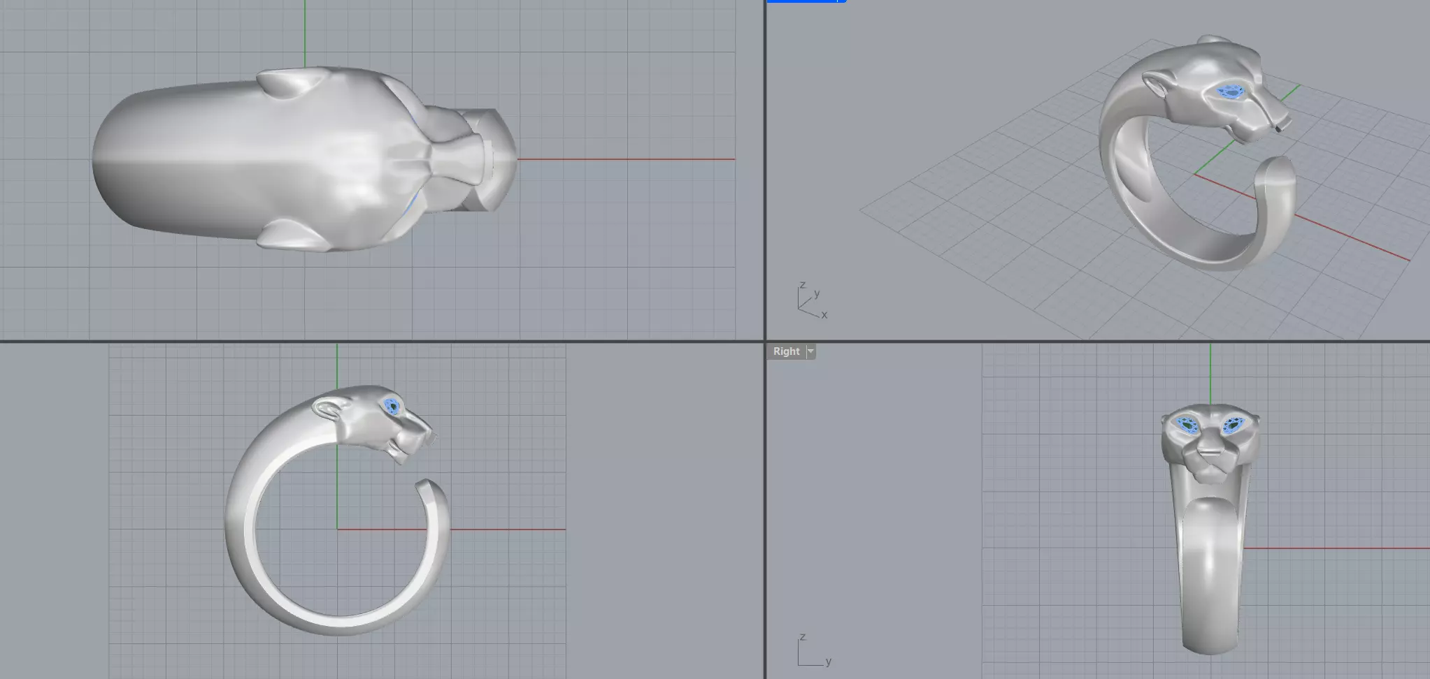 3d model phantera ring 3D print model_5
